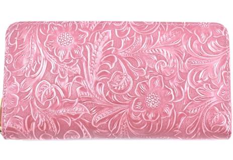 Dámská / dívčí velká peněženka  pouzdrového typu  s květovaným vzorem