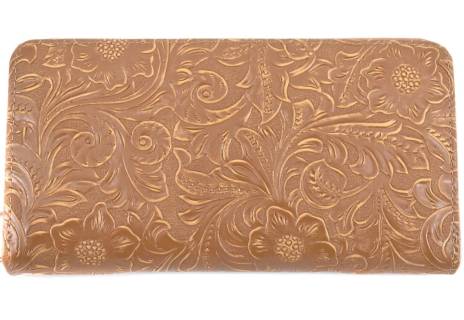 Dámská / dívčí velká peněženka  pouzdrového typu  s květovaným vzorem