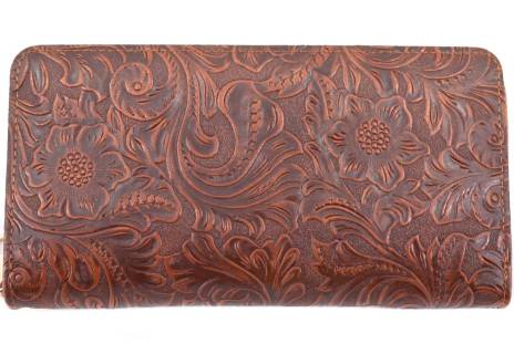 Dámská / dívčí velká peněženka  pouzdrového typu  s květovaným vzorem