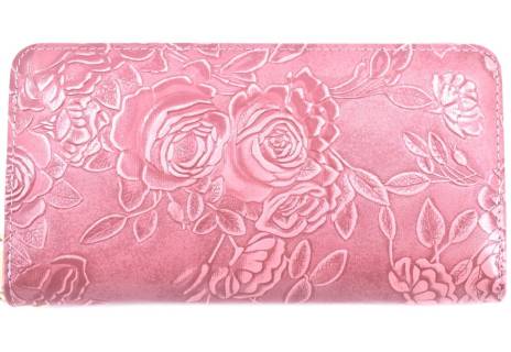 Dámská / dívčí velká peněženka  pouzdrového typu  s květovaným vzorem