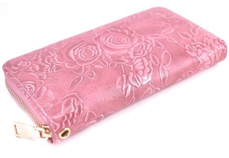 Dámská / dívčí velká peněženka  pouzdrového typu  s květovaným vzorem