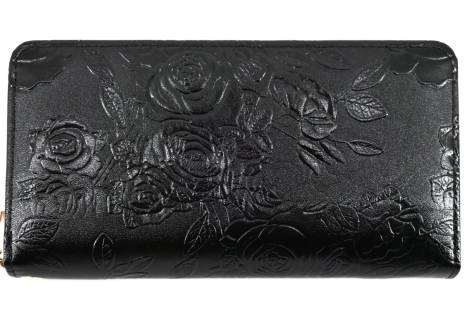 Dámská / dívčí velká peněženka  pouzdrového typu  s květovaným vzorem