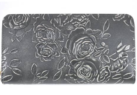 Dámská / dívčí velká peněženka  pouzdrového typu  s květovaným vzorem