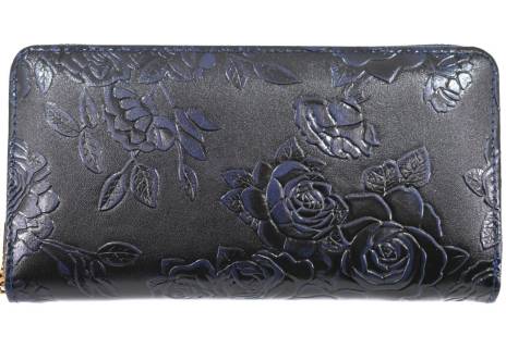 Dámská / dívčí velká peněženka  pouzdrového typu  s květovaným vzorem