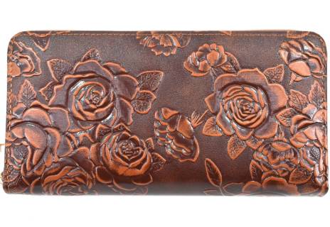 Dámská / dívčí velká peněženka  pouzdrového typu  s květovaným vzorem