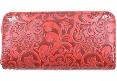 Dámská / dívčí peněženka  pouzdrového typu  s květovaným vzorem
