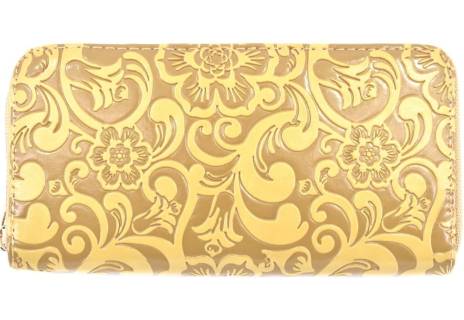 Dámská / dívčí peněženka  pouzdrového typu  s květovaným vzorem