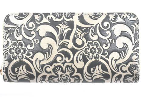 Dámská / dívčí peněženka  pouzdrového typu  s květovaným vzorem