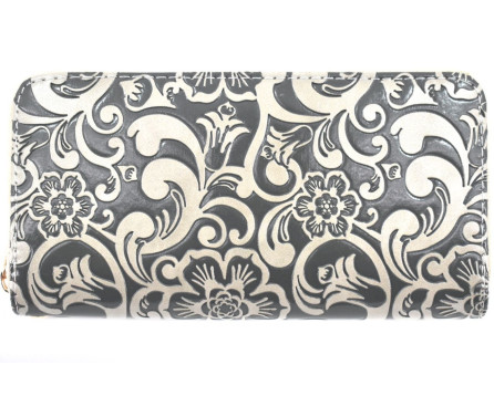 Dámská / dívčí peněženka  pouzdrového typu  s květovaným vzorem