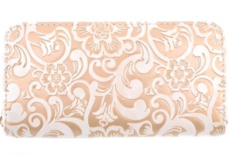 Dámská / dívčí peněženka  pouzdrového typu  s květovaným vzorem