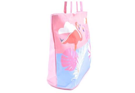 Velká plážová taška s potiskem plameňák