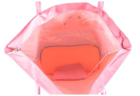 Velká plážová taška s potiskem plameňák