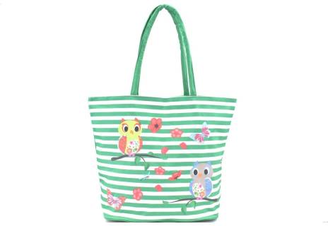 Velká plážová taška s potiskem sova