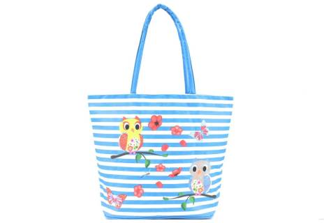 Velká plážová taška s potiskem sova