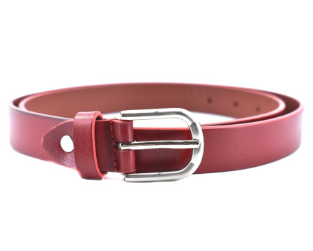 Dámský kožený opasek Arteddy - červená / 110