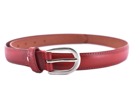 Dámský kožený opasek Arteddy - červená / 115
