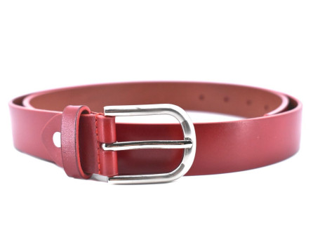 Dámský kožený opasek Arteddy - červená / 105