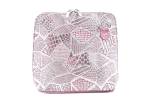 Dámská malá  kožená kabelka  Arteddy - růžová/stříbrná