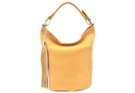 Dámská kožená kabelka s přívěskem Arteddy