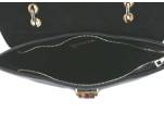 Dámská luxusní kožená kabelka s klopnou Arteddy - černá/vínová