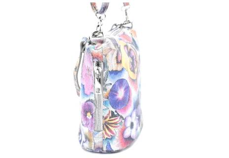 Dámská / dívčí květovaná kožená kabelka crossbody Arteddy