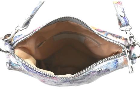 Dámská / dívčí květovaná kožená kabelka crossbody Arteddy