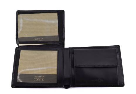 Pánská kožená peněženka Cristian Conte - černá