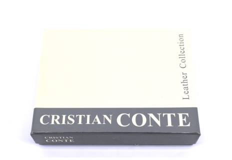 Pánská kožená peněženka Cristian Conte - černá