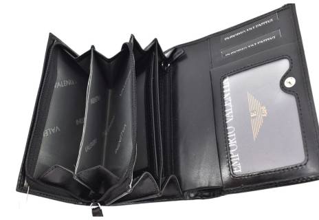 Dámská kožená peněženka Valentini - černá