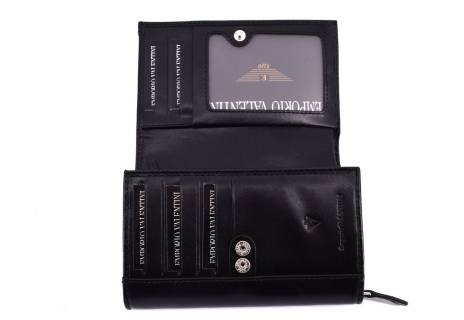 Dámská kožená peněženka Valentini - černá