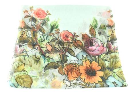 Dámský šátek s květovaným vzorem