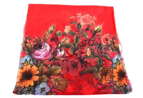 Dámský šátek s květovaným vzorem