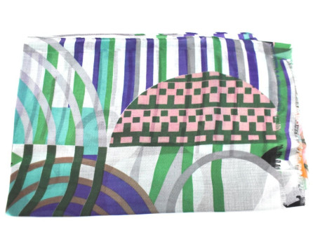 Dámský šátek s potiskem - zelená