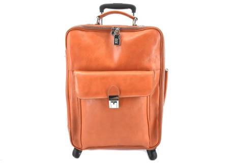 Cestovní palubní kožený kufr Arteddy 45l