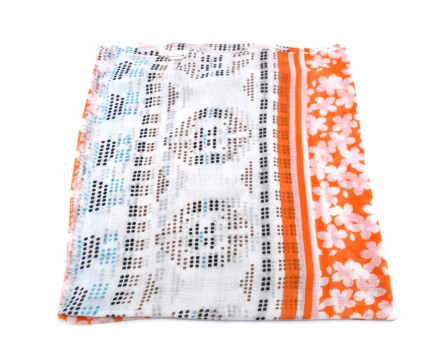 Moderní dámský šátek - oranžová