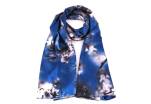 Moderní oboustranný dámský šátek - modrá