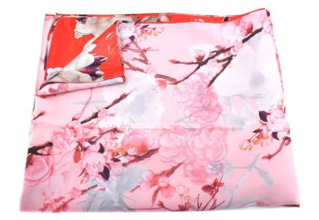 Moderní oboustranný dámský šátek - červená