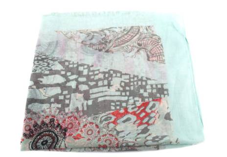 Dámský šátek s potiskem - zelená