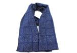 Dámský šátek s květovaným vzorem - tmavě modrá