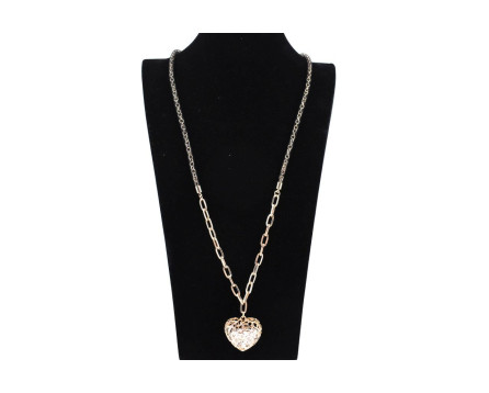 Řetízek - srdíčko/zlatá