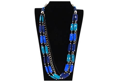 Korálky na krk - modrá