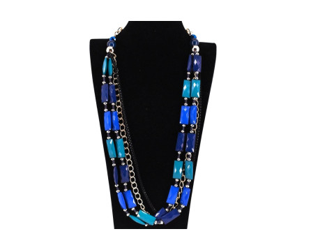 Korálky na krk - modrá