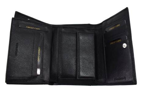 Kožená peněženka Valentini - černá