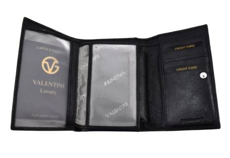 Kožená peněženka Valentini - černá