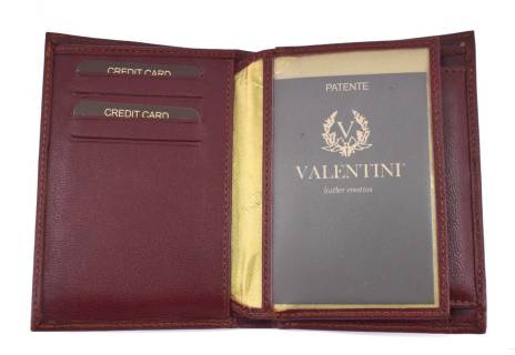 Kožená peněženka Valentini s orientací na výšku