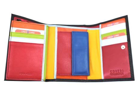 Kožená peněženka Coveri uvnitř multicolor