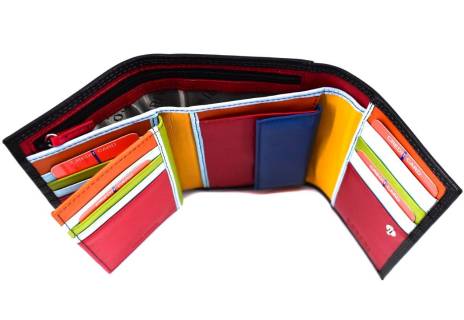 Kožená peněženka Coveri uvnitř multicolor