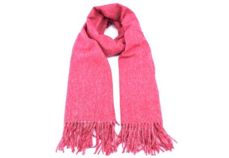 Moderní  jednobarevná šála s třásněmi