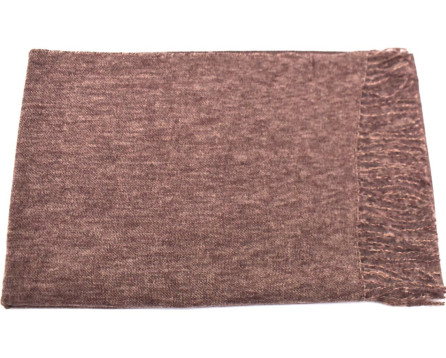 Moderní  jednobarevná šála s třásněmi