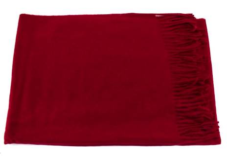 Moderní  jednobarevná šála s třásněmi